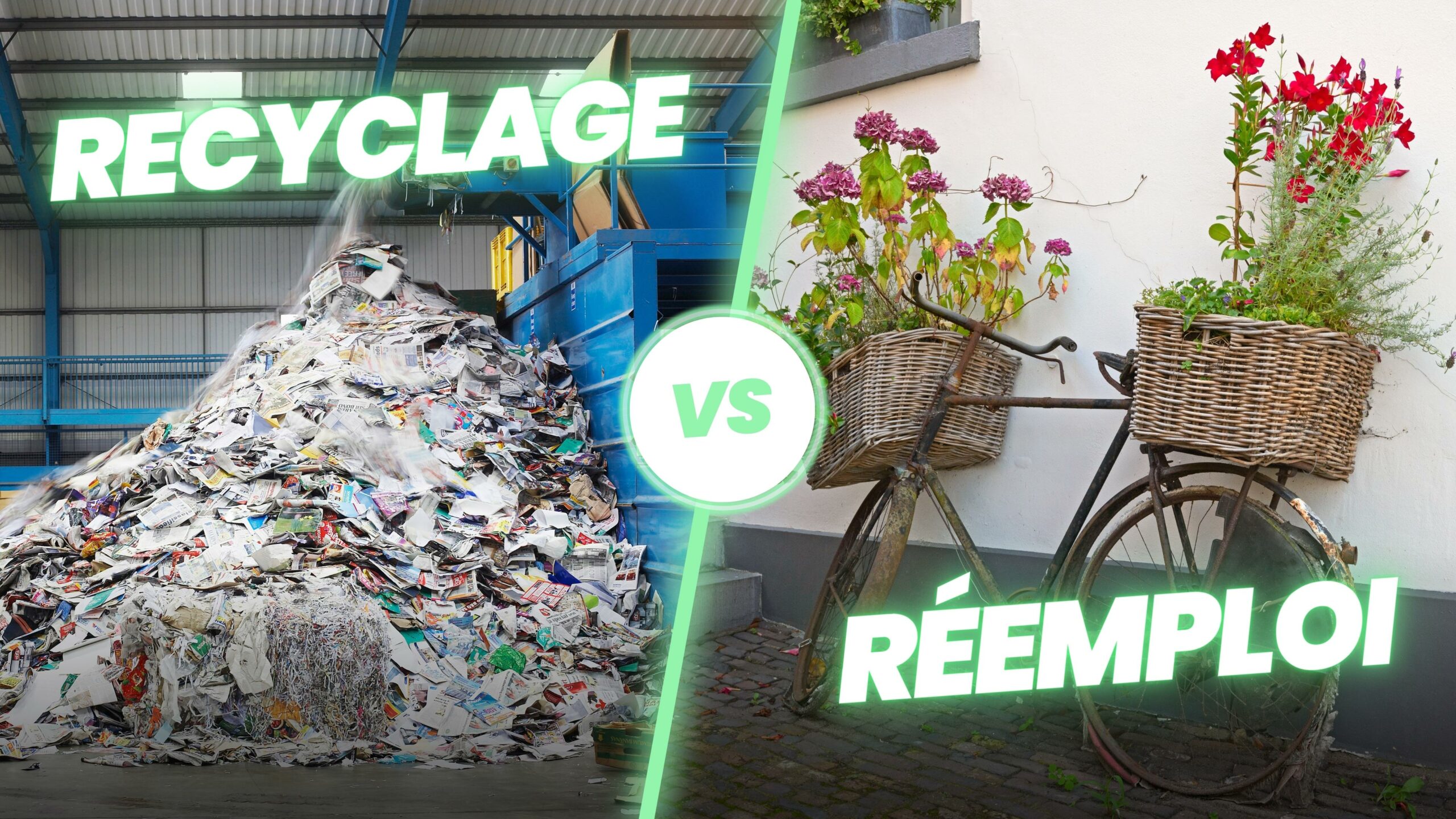 Réemploi VS Recyclage en entreprise différence